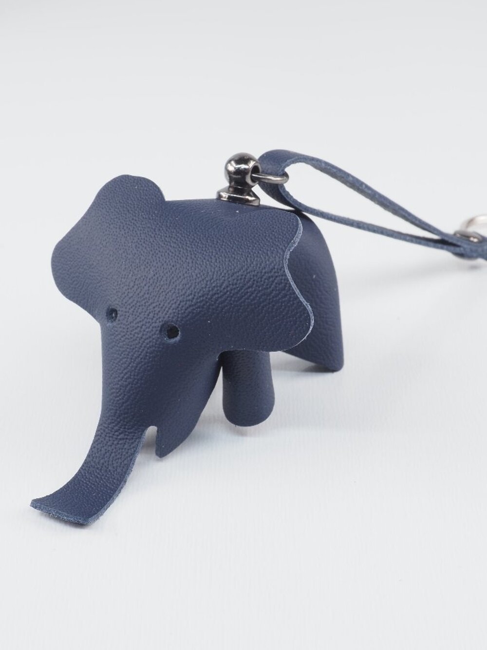 Handmade Leather purse bag charm Mini 3D elephant 03